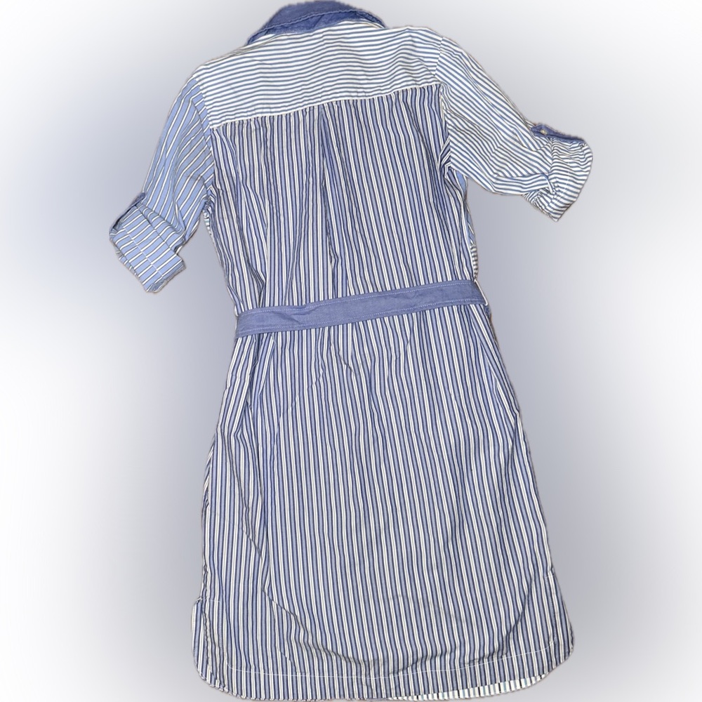 J McLaughlin Miranda Stripes Patchwork Poplin But… - image 8